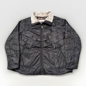 COLUMBIA Women's XL Interchange Black Jacket Omni-Heat Thermal Lining